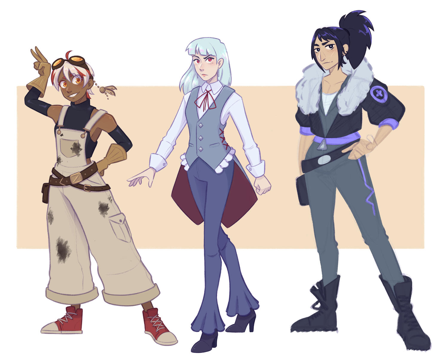 Sparks lineup 2025 - Left to right: Zaria, Eira, Aster